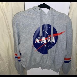 NASA cropped hoodie